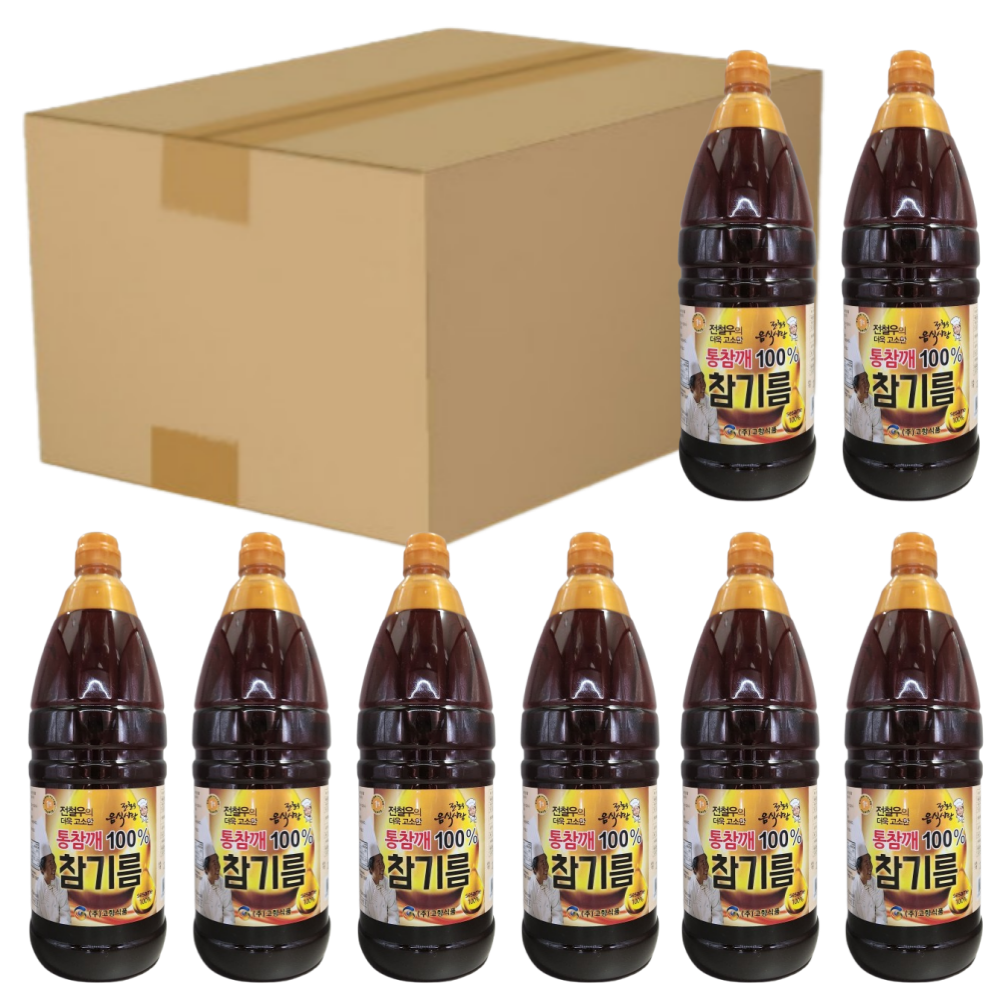 통참깨100% 전철우 참기름 1.8L X 8통 최고등급 대용량 참기름 참고을 오뚜기 신송 해표 업소 식당 175,800원