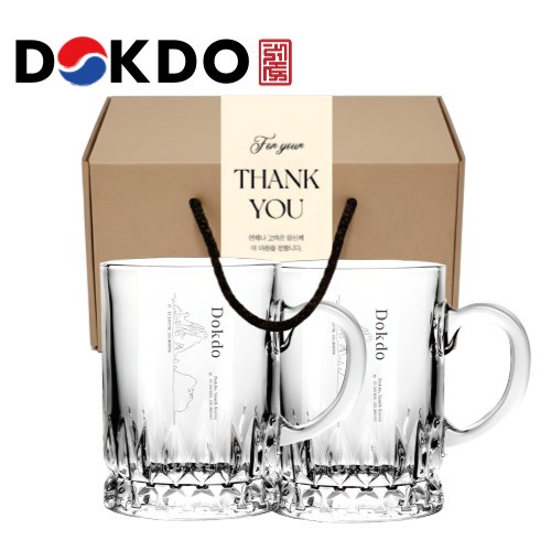 독도보틀 40240 베이직 글라스 유리머그 350ml 2P 선물세트 16,940원