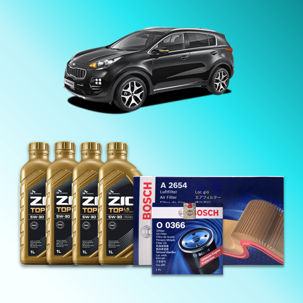 The SUV 올 뉴 스포티지 (QL) 1.6 디젤 엔진오일세트 SK 지크 탑 LS 5W30 (ZIC TOP LS) 81,300원