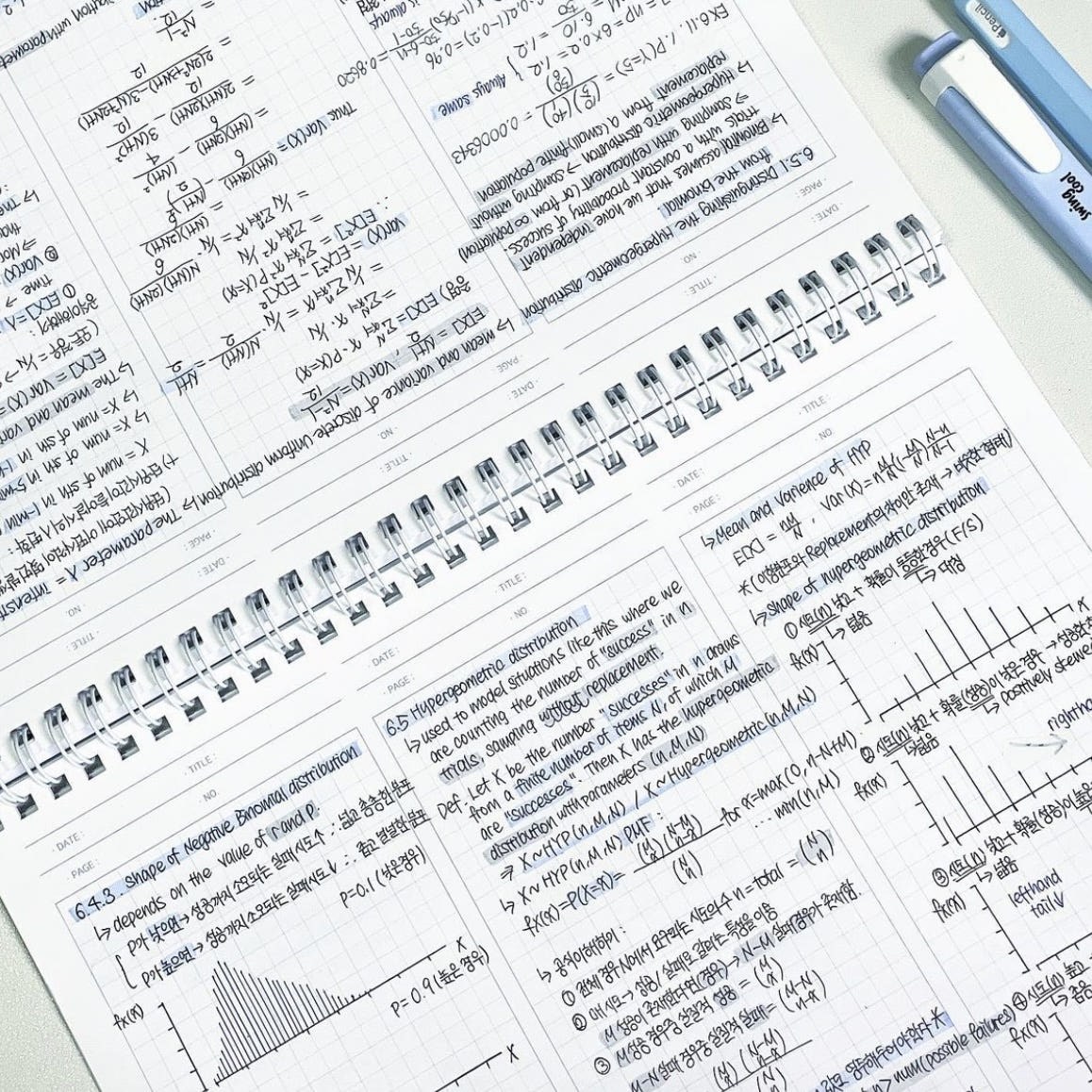 컬러미블루 컬러브노트(수학 풀이, 오답, 수학노트,개념정리), 2권, 현재가 11,700원