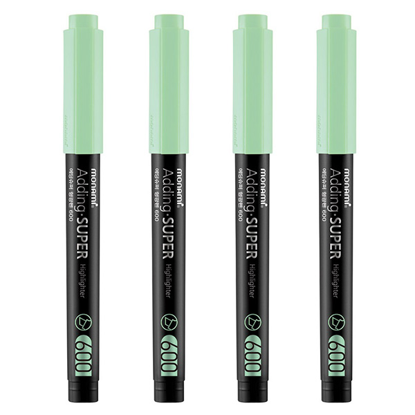 모나미 에딩슈퍼 형광펜 600/사각닙/캡식 4,600원