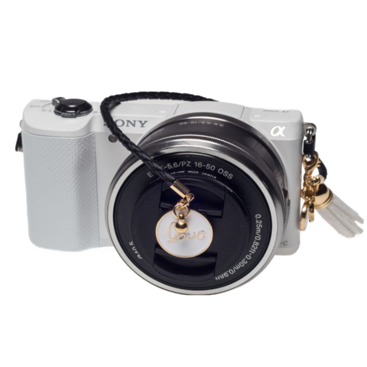 이너스 카메라 렌즈캡 분실방지 액세서리 - 러브러브, 1개, 12cm-블랙 3,500원