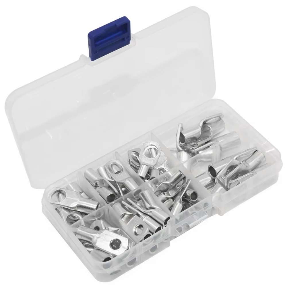 JK 터미널 단자 6SQ-25SQ 8종 60PCS O형 전선 배선 압착단자 밧데리 신주 링타입 렐레이 접속 11,500원