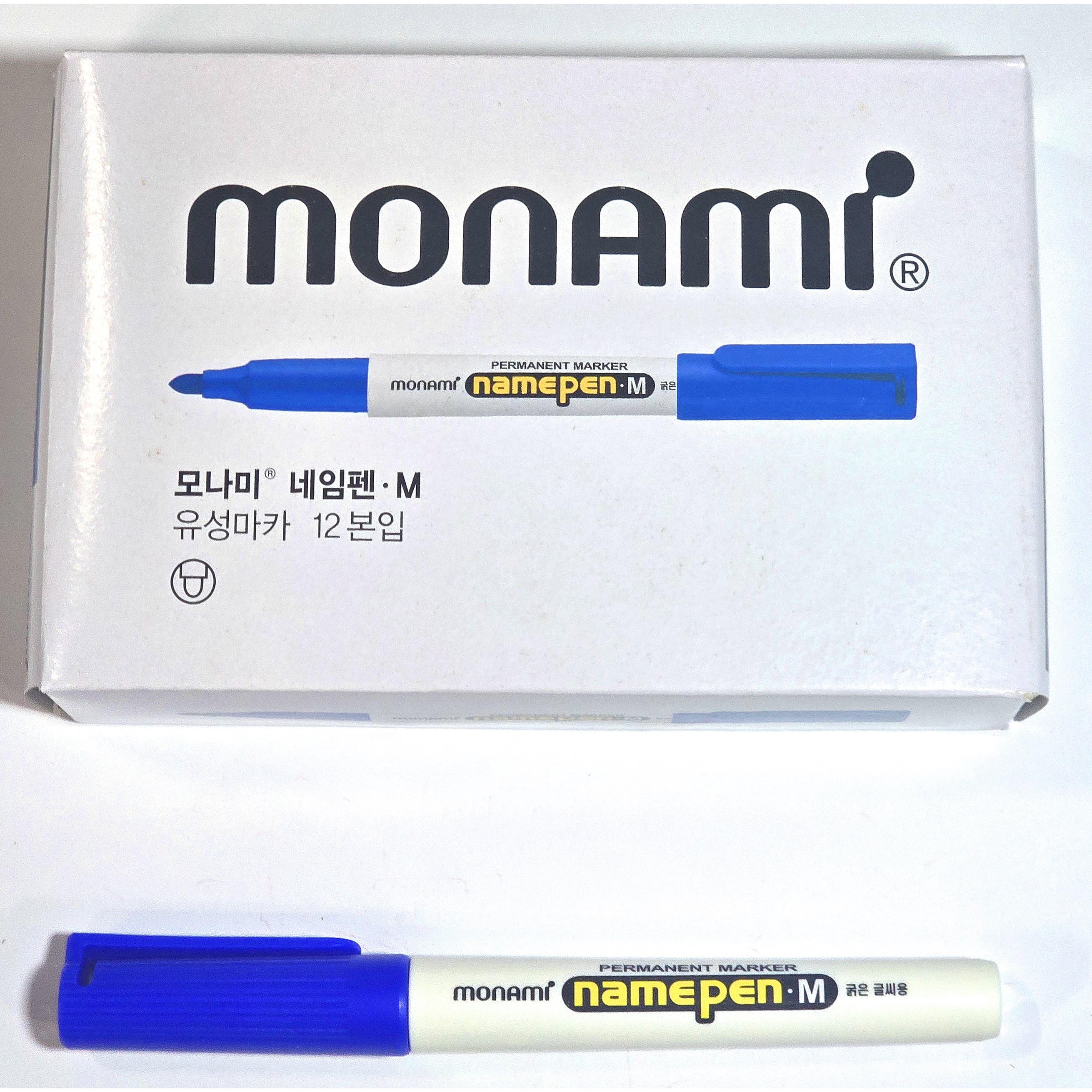 모나미 모나미 굵은글씨용 네임펜 M, 청색, 3개 4,000원