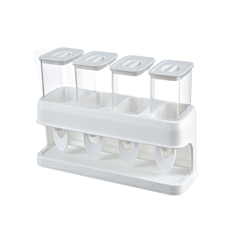 가정용 키친 다용도 양념통 4P 세트 밀폐 조미료통 벽걸이 원터치 조리도구걸이 500ml 31,450원