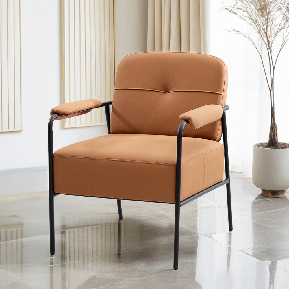 루이스 1인 소파 거실 인테리어 디자인 안락 카페 커피숍 매장 상담 서재 쿠션 쇼파, 블랙 99,000원