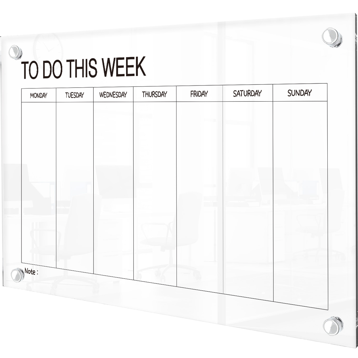 마이보드 다보형 투명유리칠판 심플위크 투명 + 고급형 투명 펜받침대 세트, 강화유리 89,000원