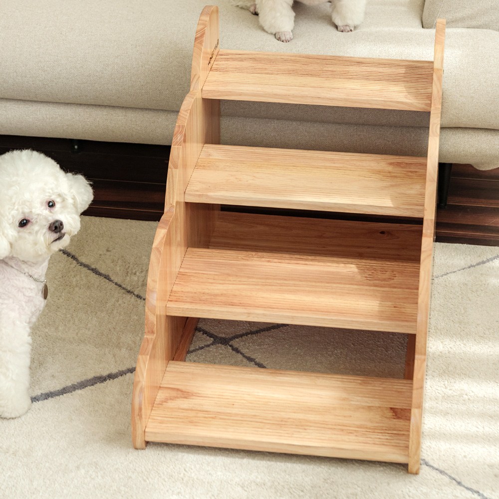 알뜨리 강아지계단 애견 고양이 계단 강아지 용품 침대 원목 펫스텝 소파 발판 슬라이드 논슬립 각도조절 가구 84,900원