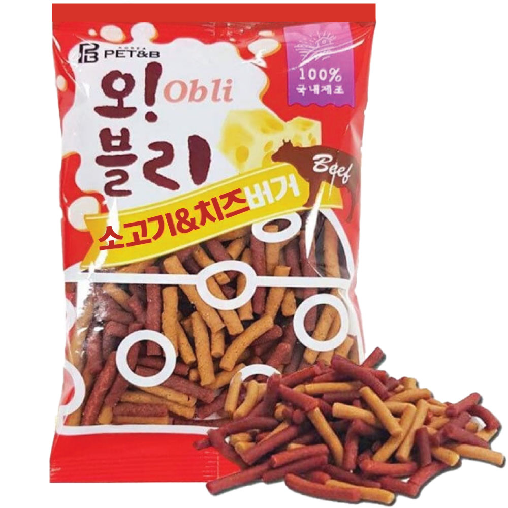 오블리 치즈버거 강아지 간식, 소고기&치즈, 100g, 30개 15,900원