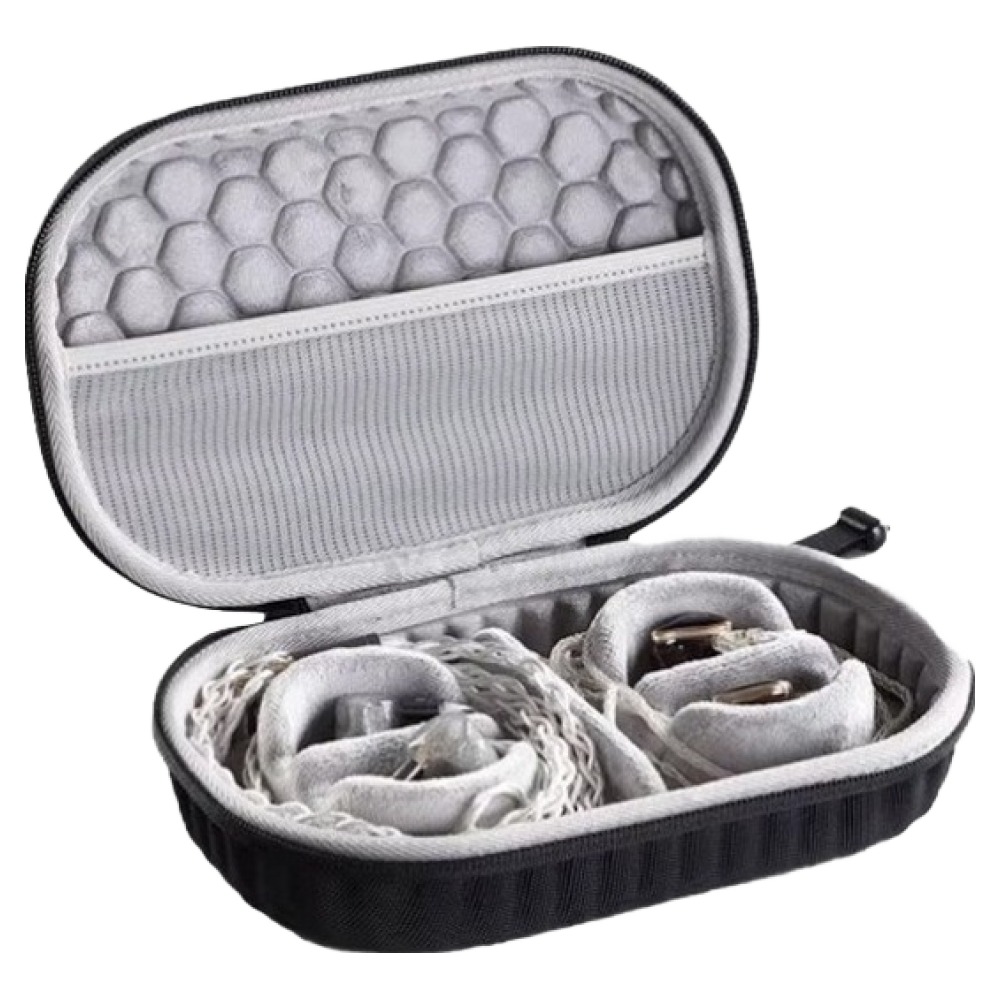 BONBOUCLIER 휴대용 올인원 멀티 수납 2칸 이어폰 파우치 케이스, 블랙, 1개, E2 25,900원