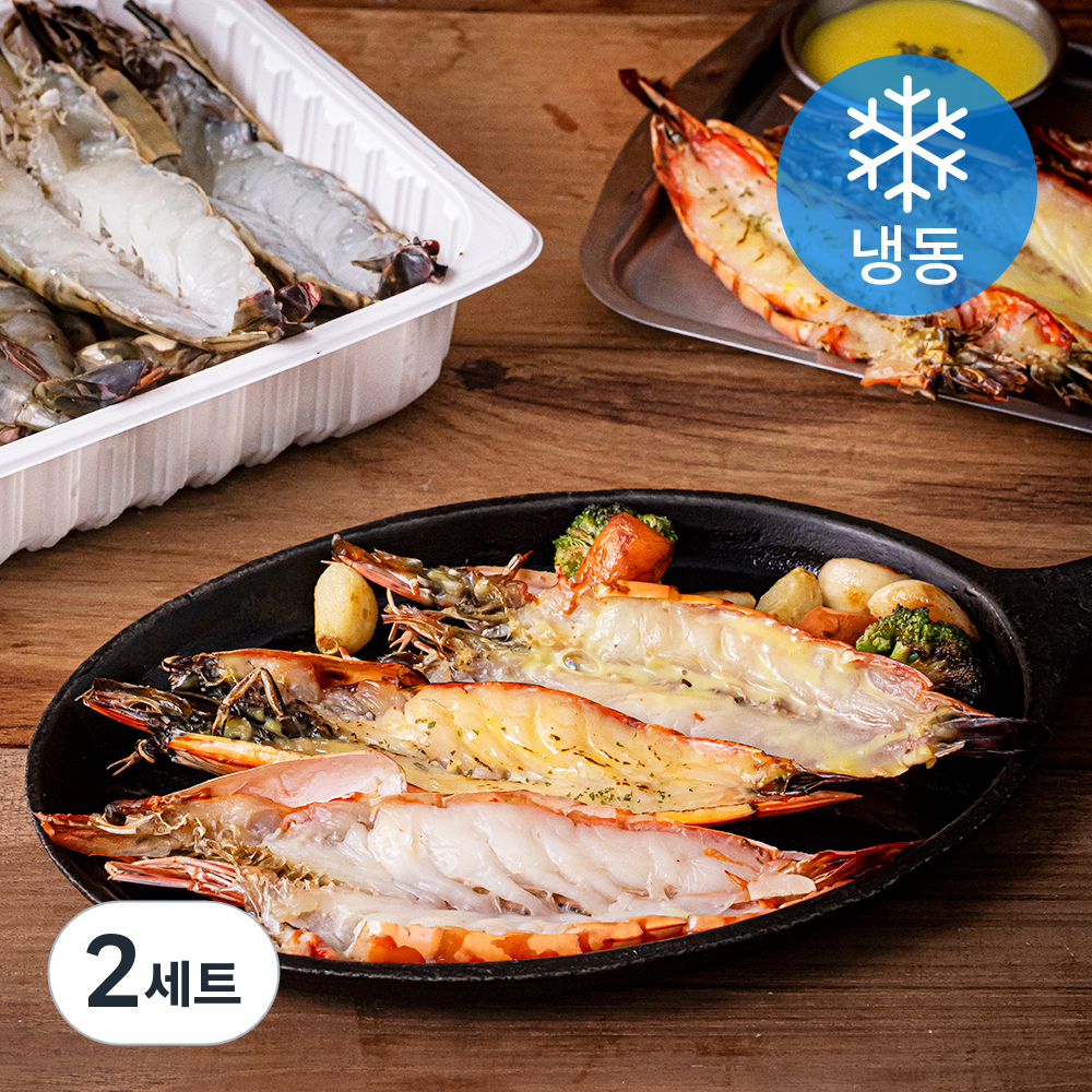 [로켓프레시] 버터플라이 블랙타이거새우 55g x 5미 + 갈릭버터 소스 60g 세트 (냉동) 36,840원