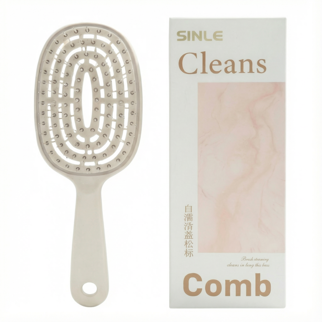 오픈래빗 엉킴방지 헤어브러시 자동클리닝 패들형 12,000원