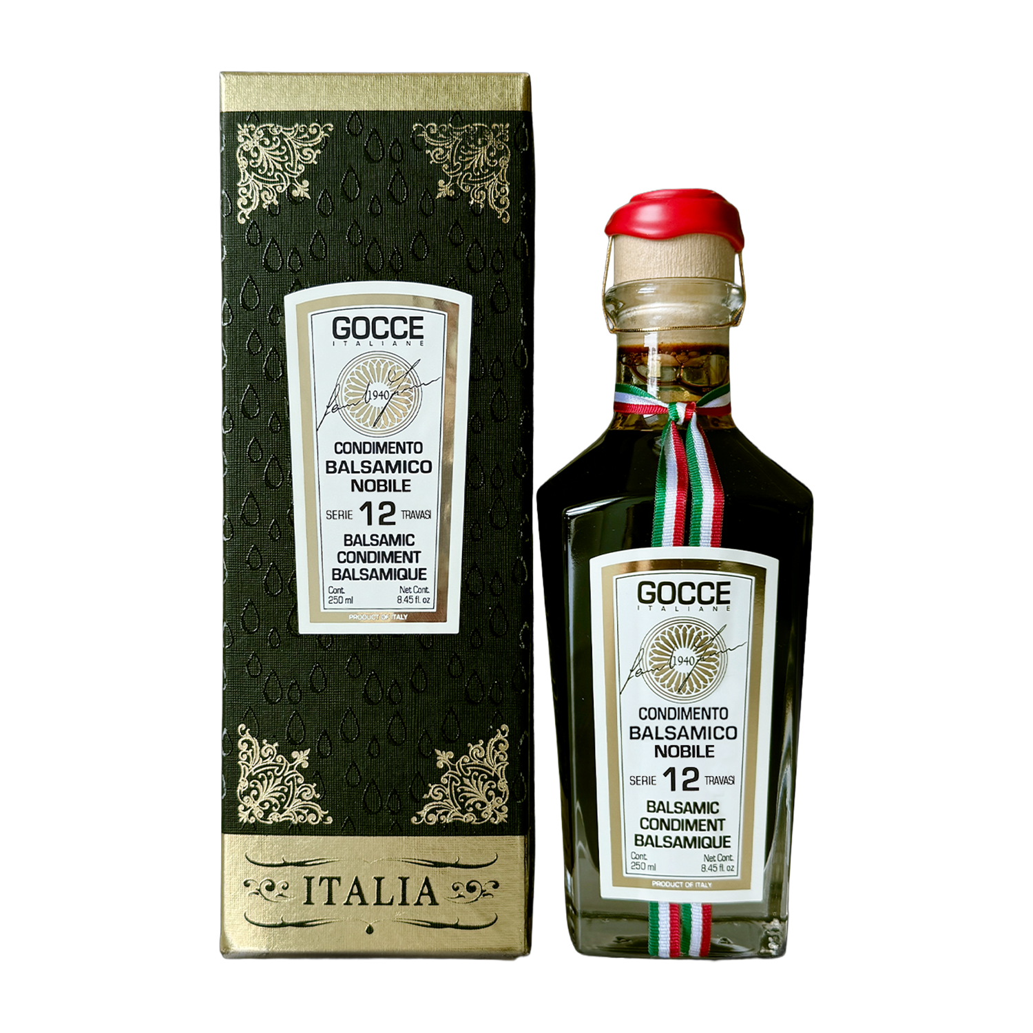 GOCCE 고쎄 콘디멘토 블랙 시리즈 노빌 12년산 발사믹식초, 3개, 250ml 330,000원