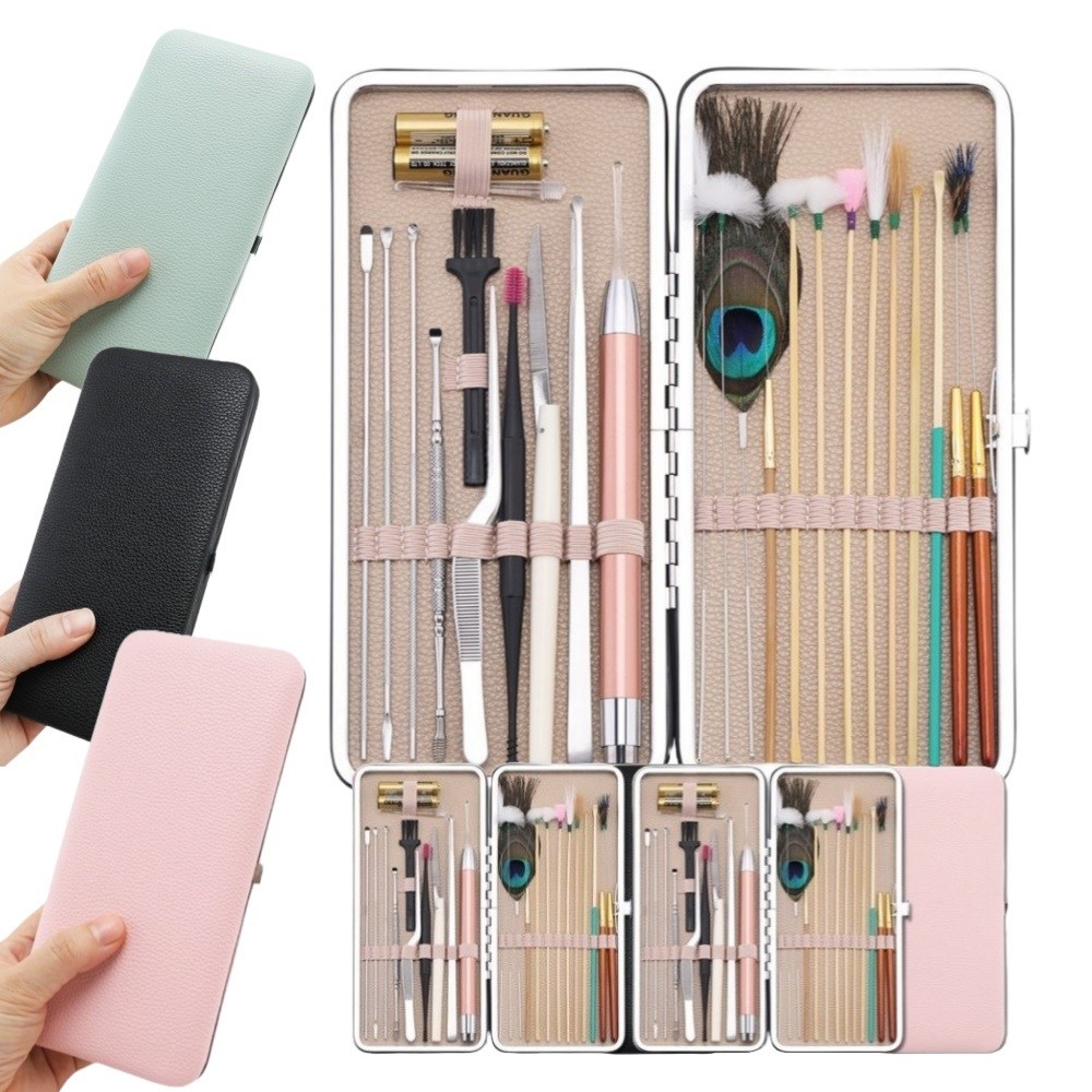 HN 혀누닷컴 귀이개 23종 세트 귀청소 귀 파개 후비개 귀지 청소기 제거기 클리너 청소도구 14,850원