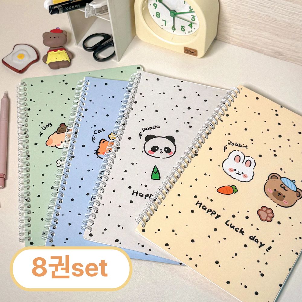 로미픽 일러스트 스프링 노트 60장 A5 세트, 8권 16,100원