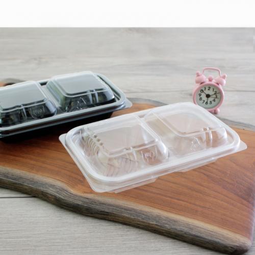 S-0103-2 2칸 투명 반찬 샐러드 과일 포장용기 [용기+뚜껑 1000세트] 173,800원