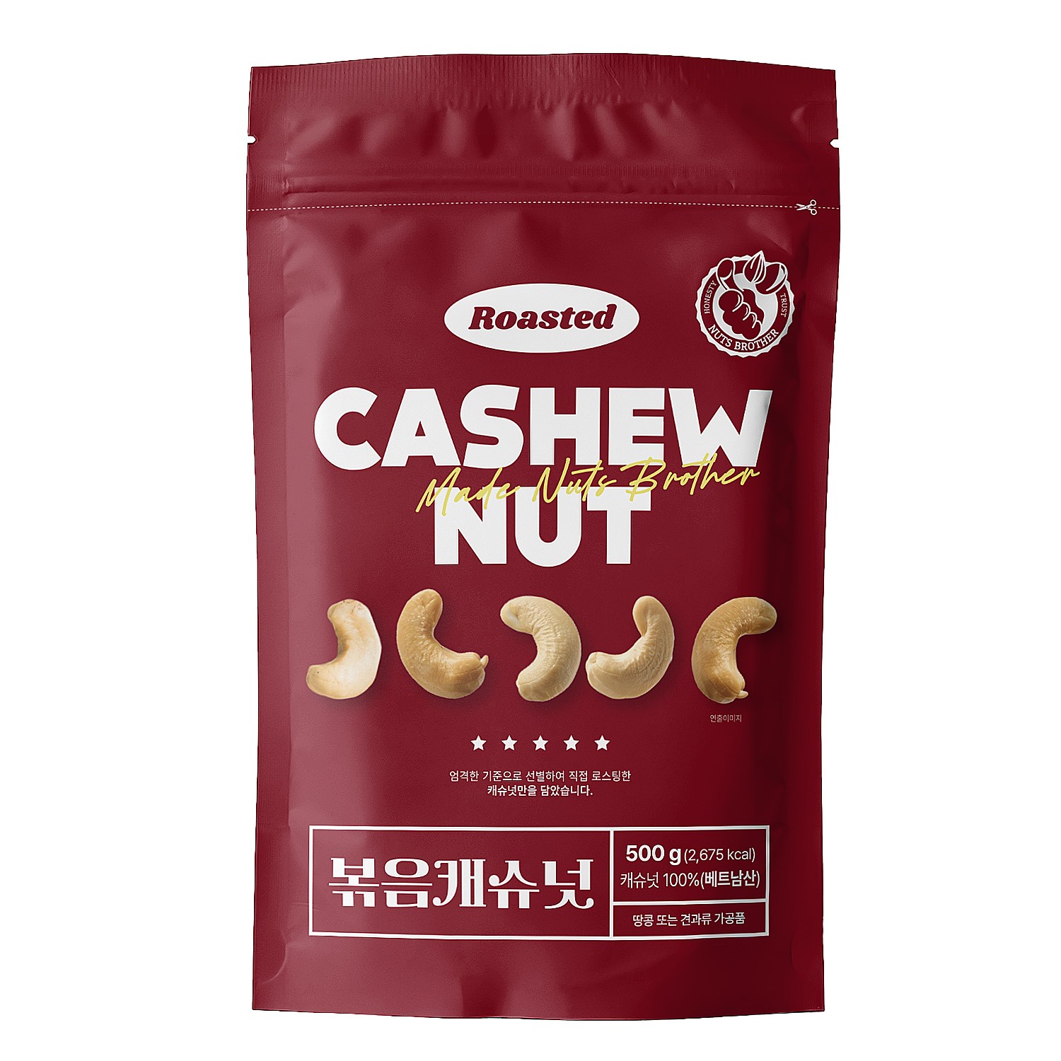 너츠브라더 볶음 캐슈넛 1kg (500gX2봉), 500g, 2개 18,900원