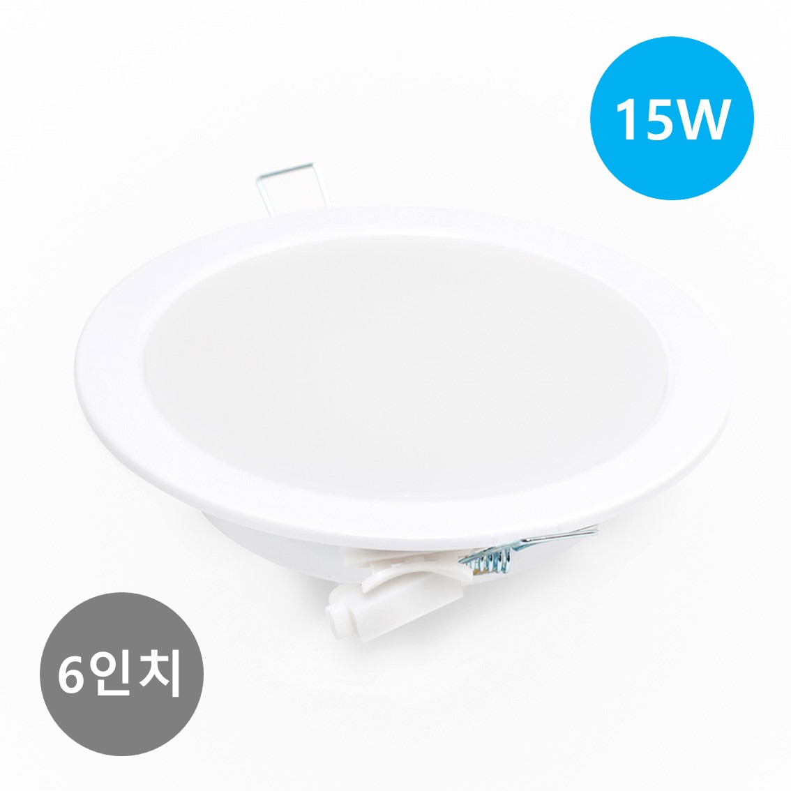 번개표 뉴 다운라이트 6인치 15W, 주광색(6500K), 10개, 현재가 51,180원