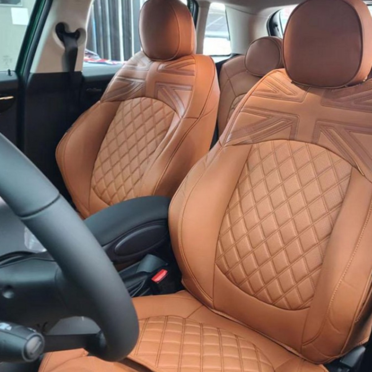 25년 이후 미니쿠퍼 가죽 풀 시트커버, F66, F65, U25, 1세트, U25(헤드일체형) 브라운 250,000원