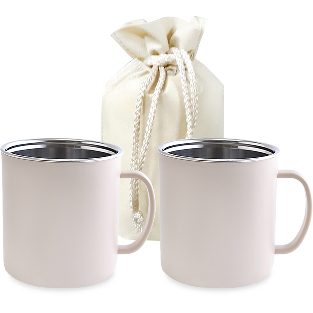 디유 캠핑 보온보냉 스텐 머그컵 430ml x 2p + 전용 파우치 세트 14,200원