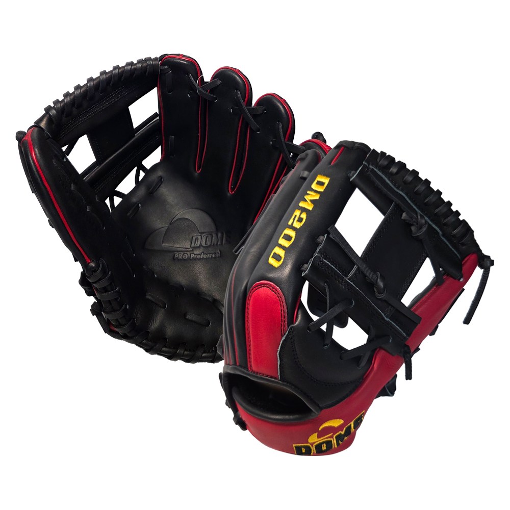 DOME 돔 야구글러브 내야수 우투용 DM200 (BK/RD/2), BK/RD, 1개 139,000원