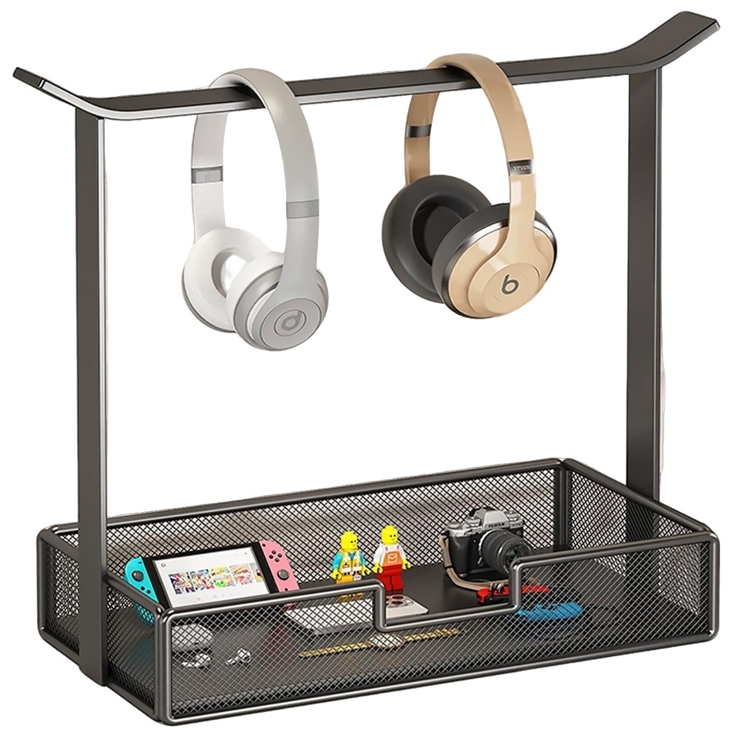 SUKI 심플라인 무타공 수납 헤드셋거치대, 블랙 21,000원