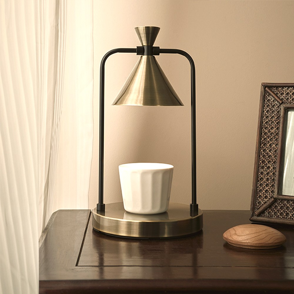 ERANSTAR 브론즈 캔들워머 전기 향초 램프 빈티지 무드등 레트로 인테리어 조명, 브론즈 블랙 59,900원