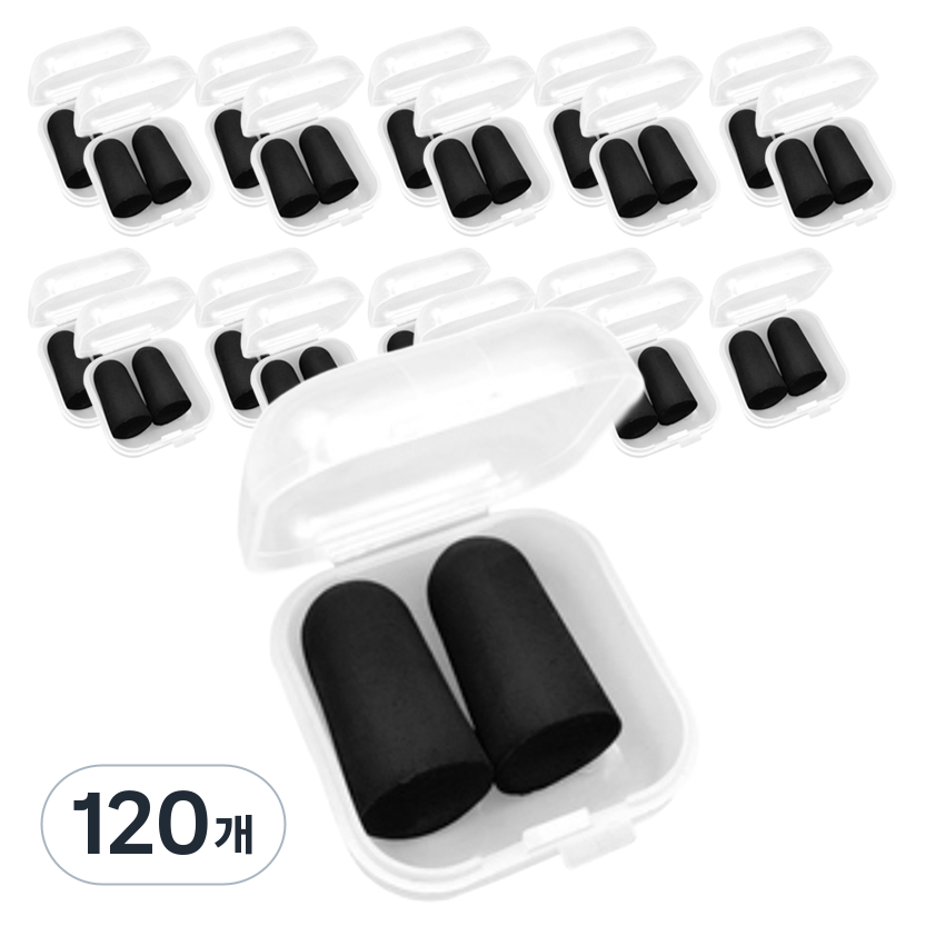 디케이원 예쁜 소음방지 귀마개 블랙A 1.4 x 2.8 cm, 120개, 2개입 56,400원