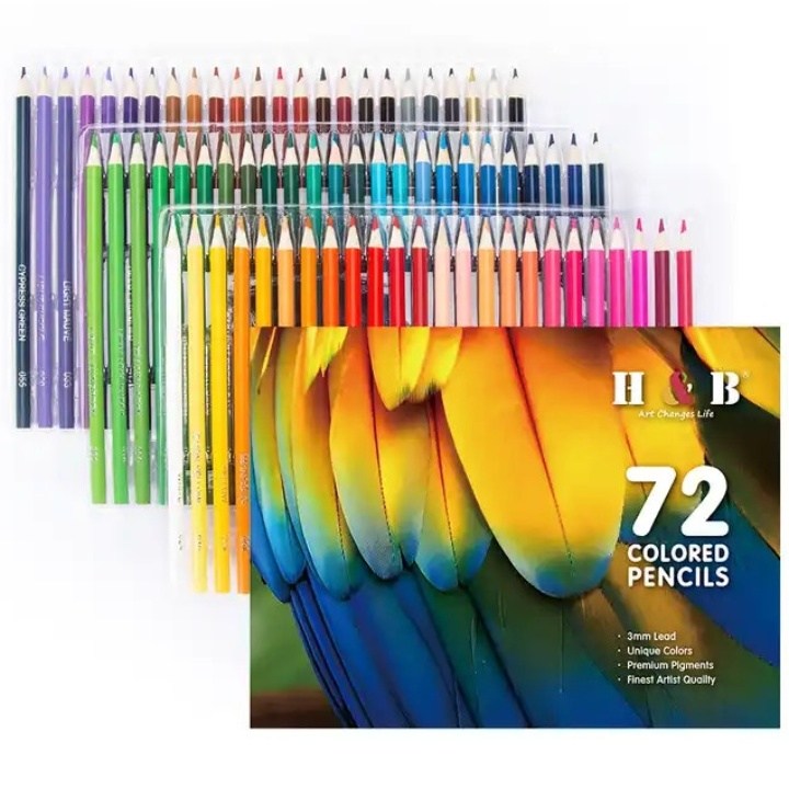 에이치비문화사 전문가용 유성 가방타입케이스 색연필 세트 72색 120색, 1개, 72종 22,800원