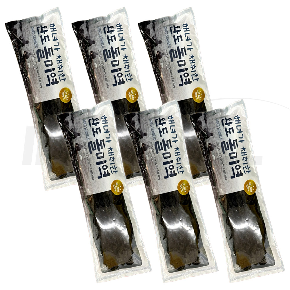 [TV홈쇼핑정품 인포벨]해녀가 직접 채취한 완도 황금 돌미역 부모님 어르신 산모 건강 국거리 건미역, 6개, 150g 54,800원