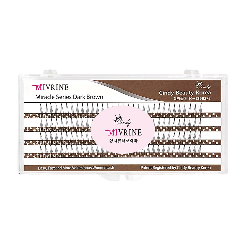 [미브린] 진갈색 M3 미라클시리즈 세가닥 단품 특허받은 원조 A형 부분 인조 가닥 셀프 속눈썹연장 10,900원