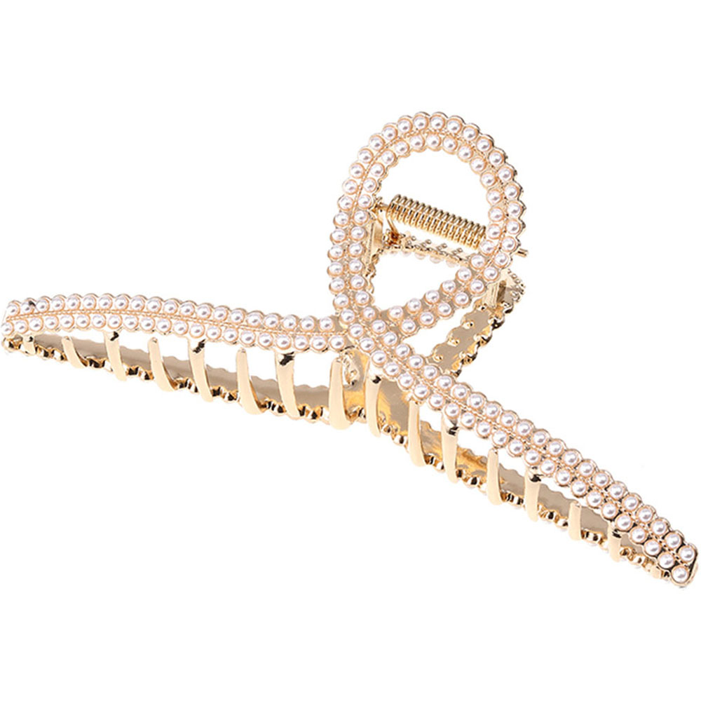 수스다 빅사이즈 진주 더블 믹스 꼬임 메탈 집게핀 유광 헤어핀 반묶음 올림머리 머리핀 8,900원