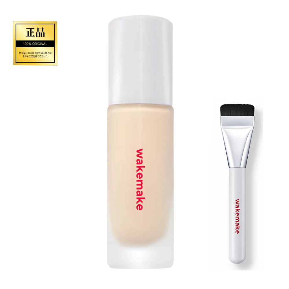 [본사 출고 정품] NEW 브러시기획 단독재입고!!!!! 웨이크메이크 워터 벨벳 커버 파운데이션 + 스파츌라 와이드 파운데이션 브러시, 픽싱 골든타임으로 다크닝 없이 화사하게, 22 뉴트럴, 자연스럽고 부드러운, 1개 38,500원