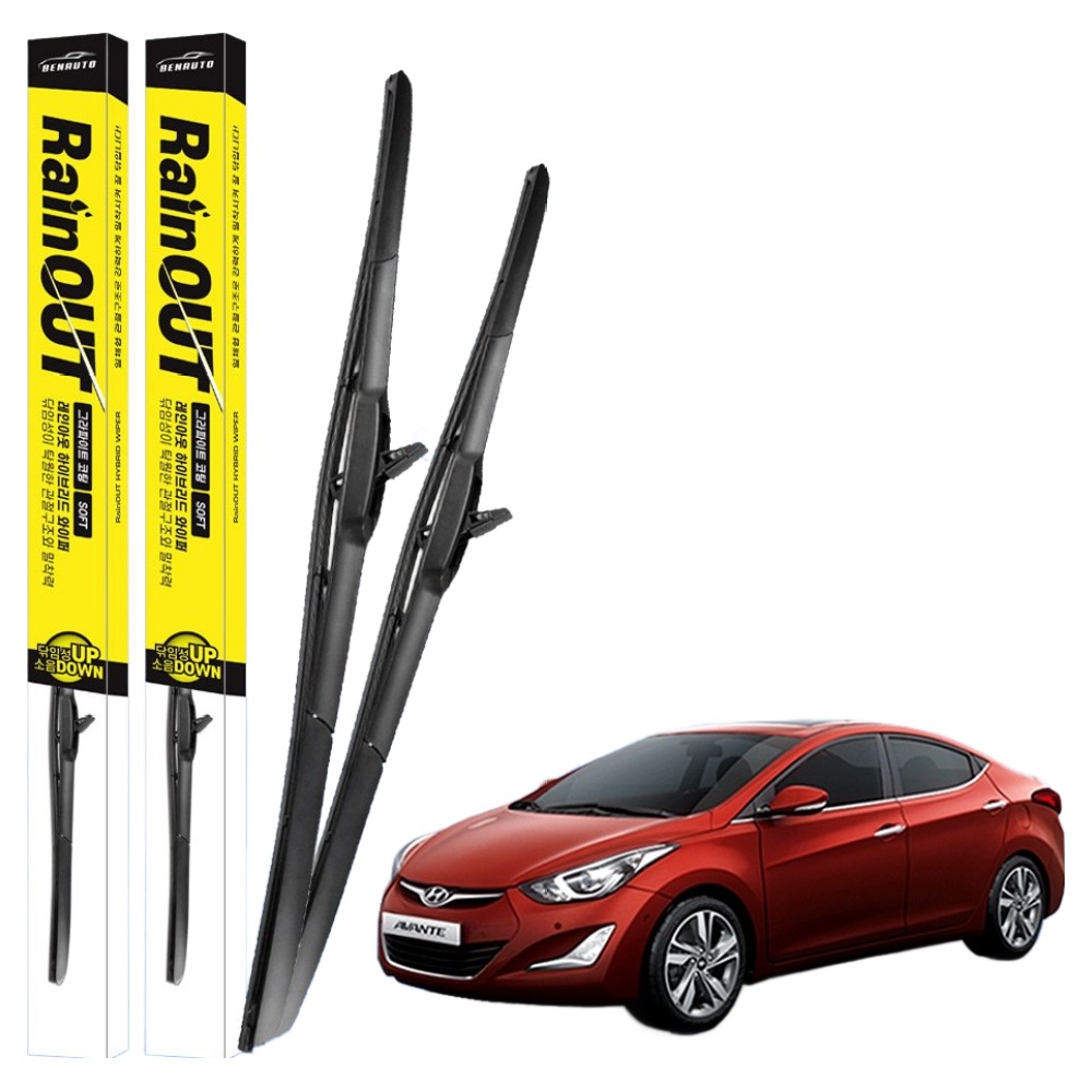 현대 아반떼MD 아반떼 쿠페 하이브리드 와이퍼 사이즈 교체 2종 세트 12,900원