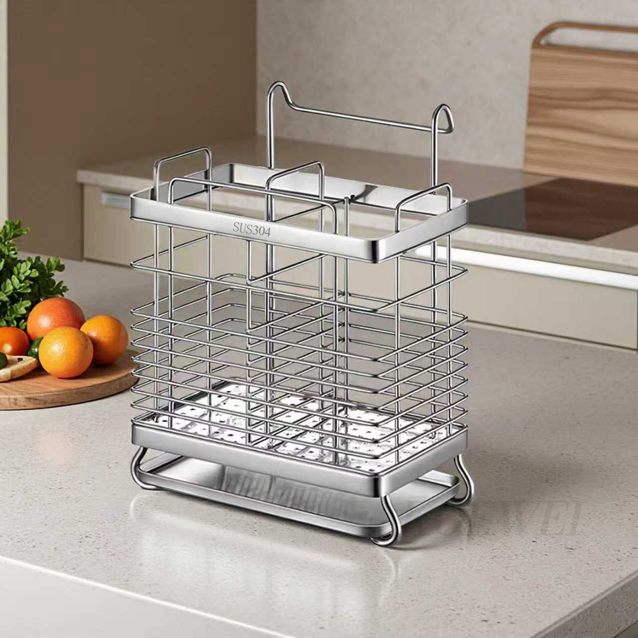 KOEWEI 다기능 304 스텐 수저통 걸이형 물빠짐 수저꽂이 16,850원