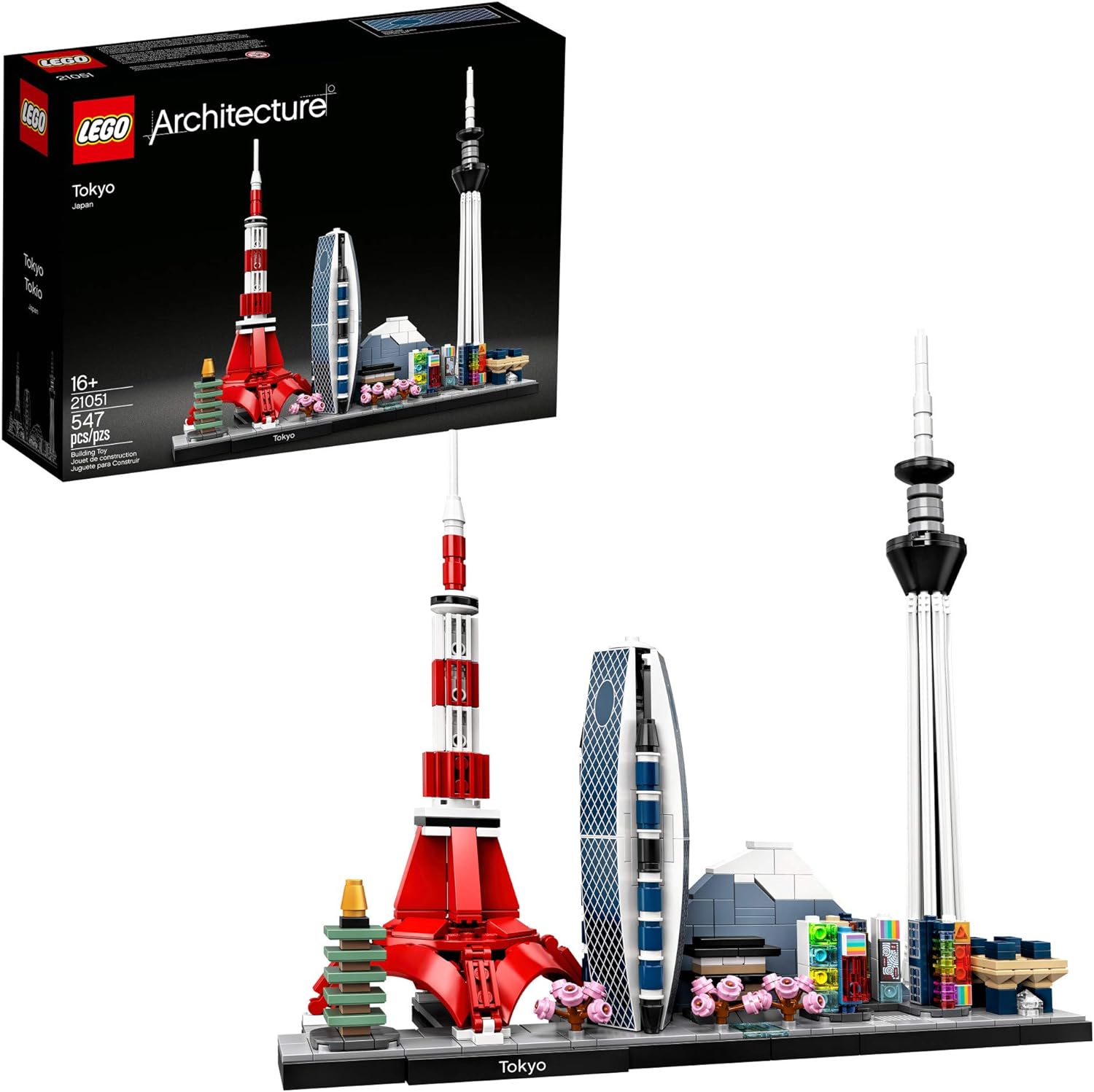 LEGO Architecture Skylines Tokyo 21051 빌딩 키트 성인을 위한 수집 가능한 건축 빌딩 세트 547 183,920원