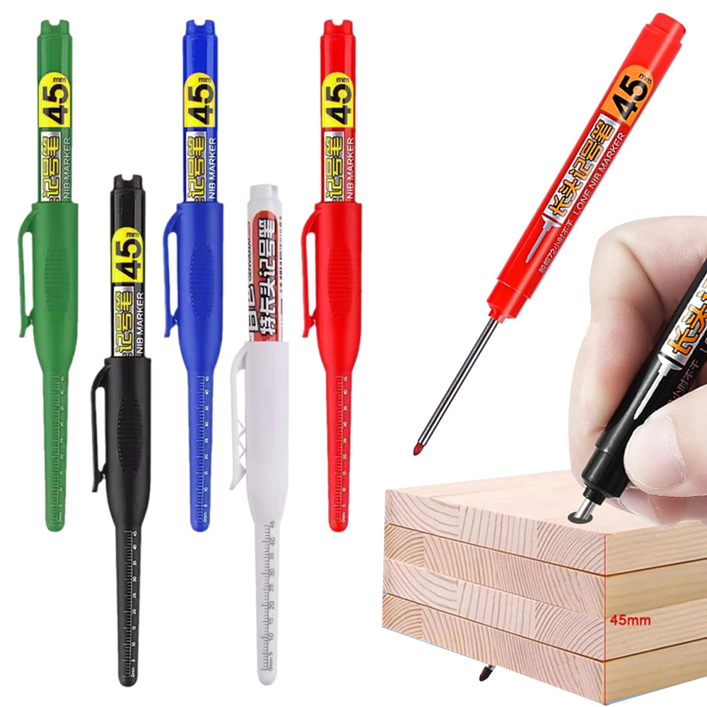 5P 산업용 (롱) 마커펜 45mm 목공용 마커펜 긴 촉과 아크릴 펜촉, 방수잉크, 혼합 7,910원