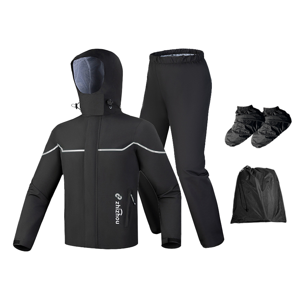 지주 레인슈트 상하의세트 오토바이 비옷 우비(파우치+신발커버 증정), 블랙(화이트라인) 63,500원