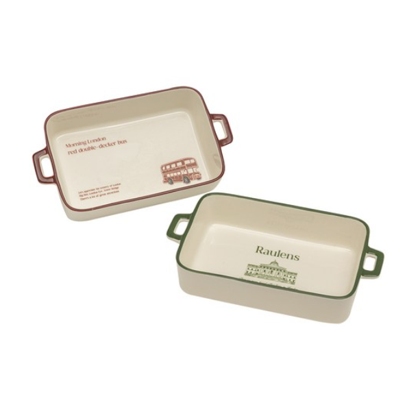 메종오브제 로렌스 런던 양손 사각 그라탕기 2종 세트, GREEN+RED, 1세트 38,400원