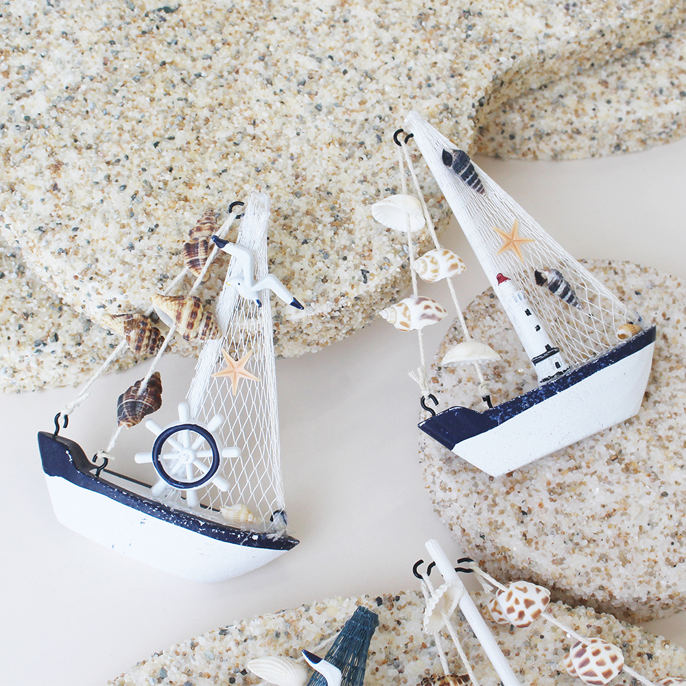 감성 돛단배 2p 여름 해변 바다 소품, 방향키+감성등대 2p 10,900원