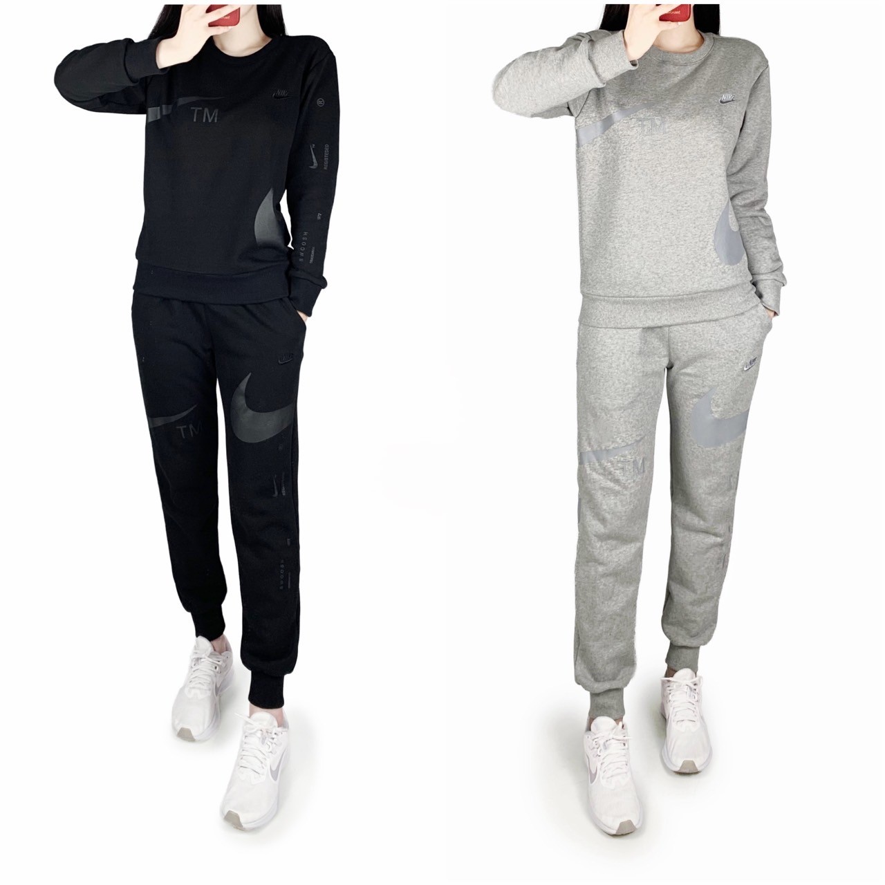 나이키 쭈리 나염 자수 맨투맨 조거 트레이닝 세트 남여공용 봄신상 단체 커플 AO 92,000원