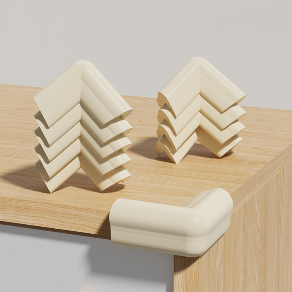 미미모지 유아 아기 폭신 안전 모서리 보호대, 1개, 코너형 10개입(아이보리) 8,500원