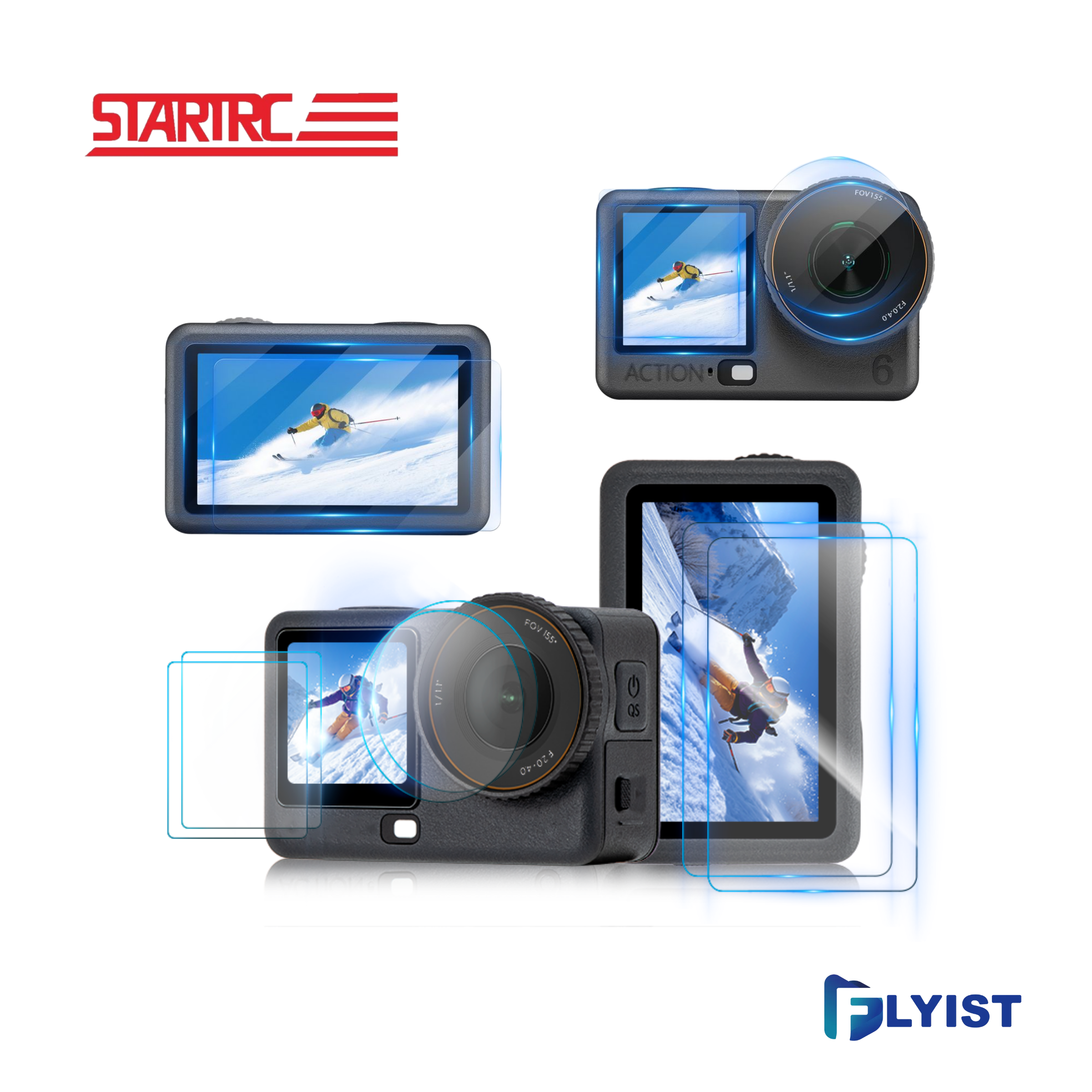 [STARTRC] DJI 오즈모 액션6 전용 프리미엄 강화유리 보호필름_스크레치방지 - DJI OSMO ACTION 6 - 신제품 출시 11,000원