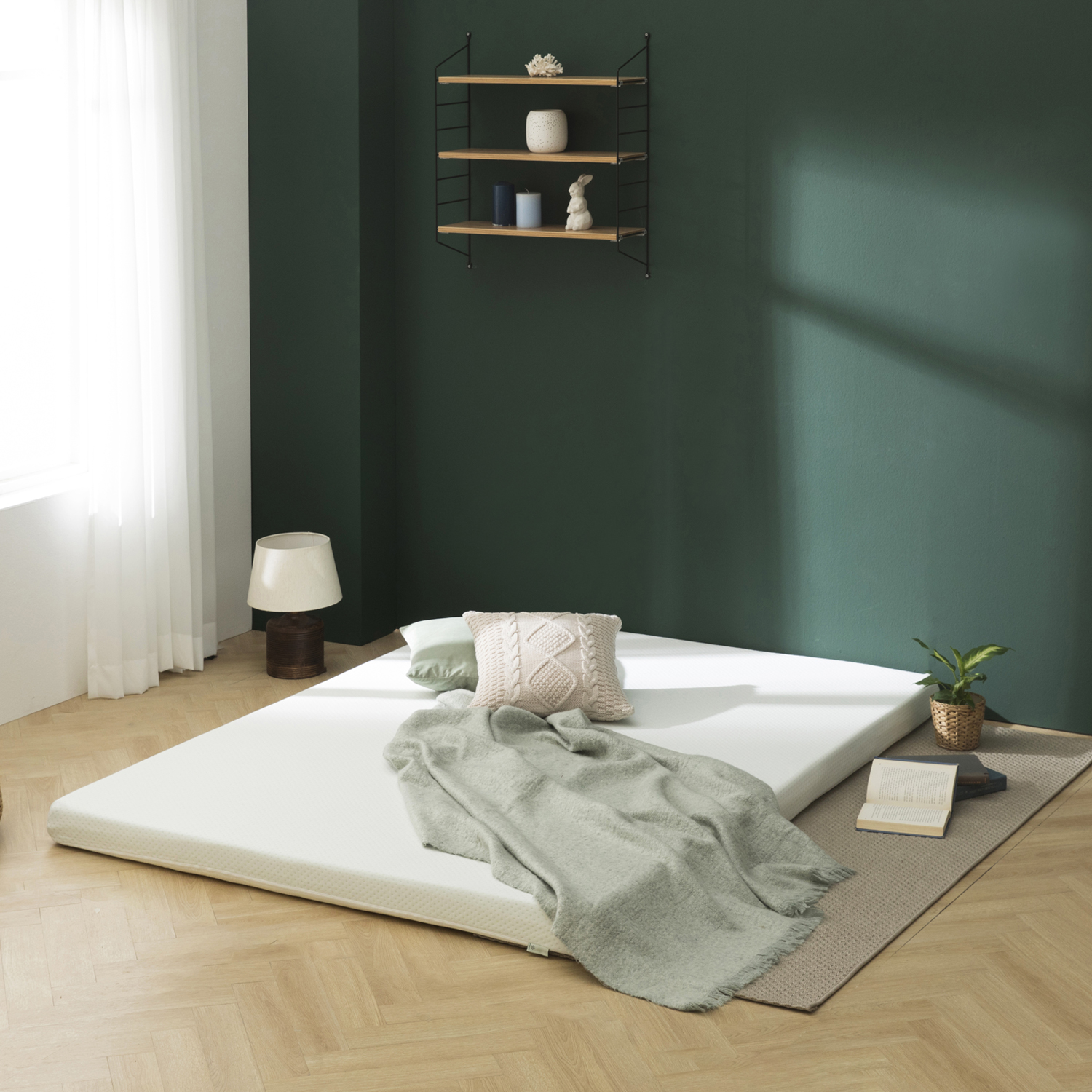 지누스 라돈테스트 기준충족 그린티 플러스 메모리폼 토퍼 132,200원