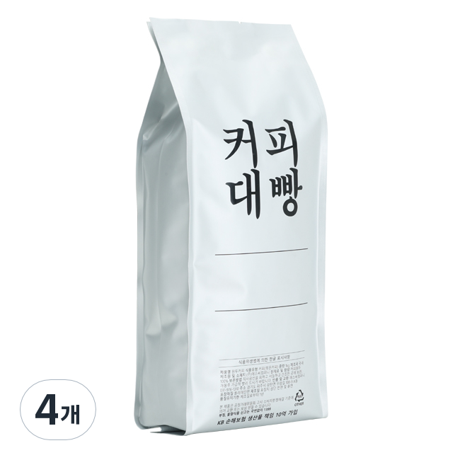 커피대빵 에디오피아 시다모 G2 싱글오리진 원두커피, 홀빈(분쇄안함), 500g, 4개 75,600원