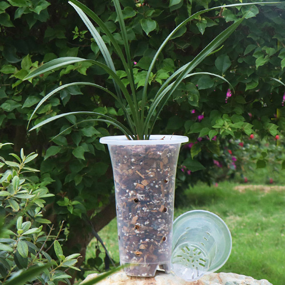 연질 TPE 타공 롱화분 수경재배 난재배용 포트화분 난화분 D13 13x22cm 1,850원