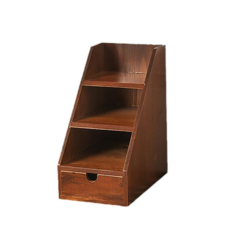 북유럽 감성 3단 서랍함 폭좁은 오픈형 우드 책상 정리함 빈티지 미니 수납장, 3단, 원목 28,900원