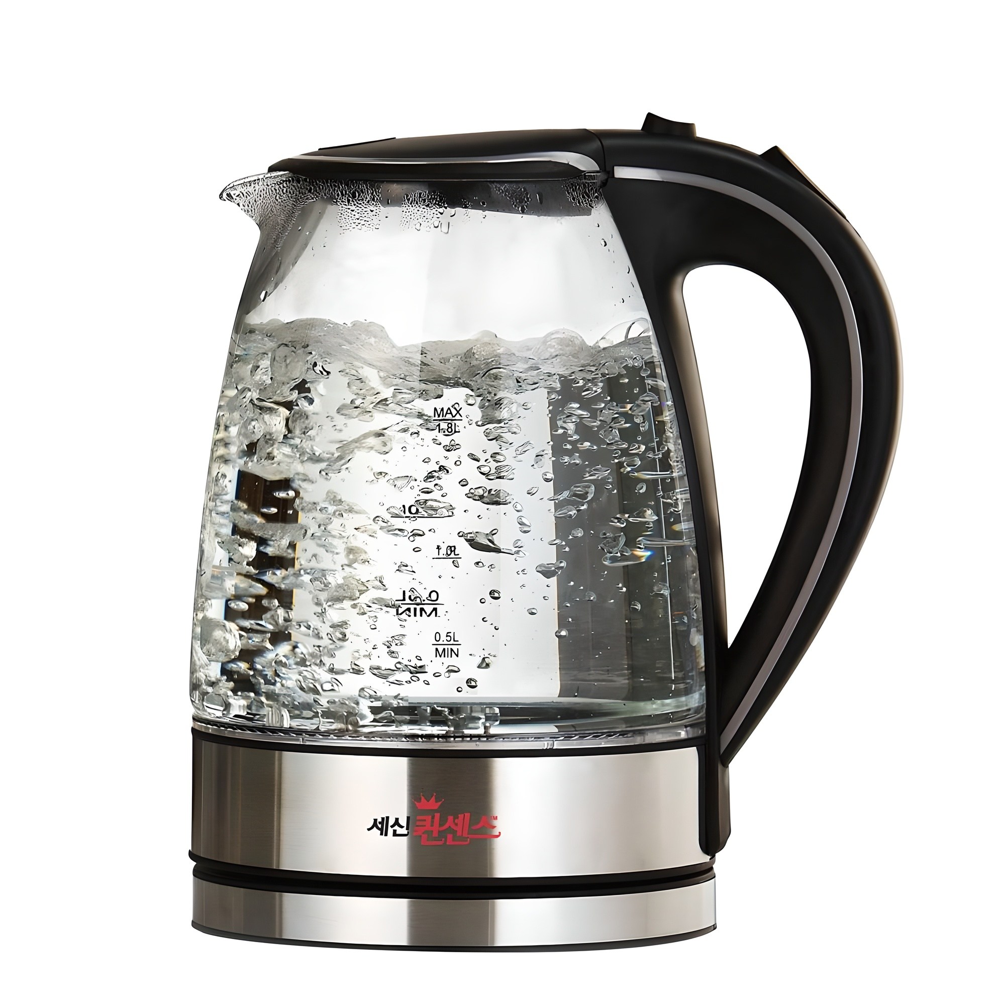 퀸센스 1.8L 무선유리주전자 QS-GK18, QS-GK18 Black 24,550원