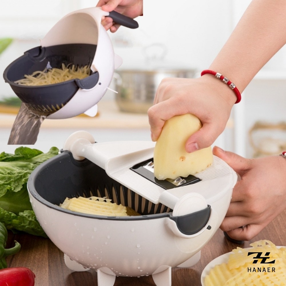 하네르 만능채칼 채소 탈수기 양배추 파채 당근써는 기계 채반 세트, 1개 27,900원