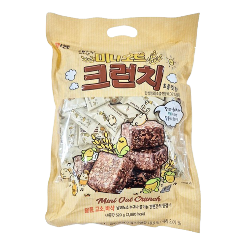 미룡 미니오트 크런치 바닐라향 초콜릿향 미니롤케익 대용량 개별포장 우리집간식 10,900원
